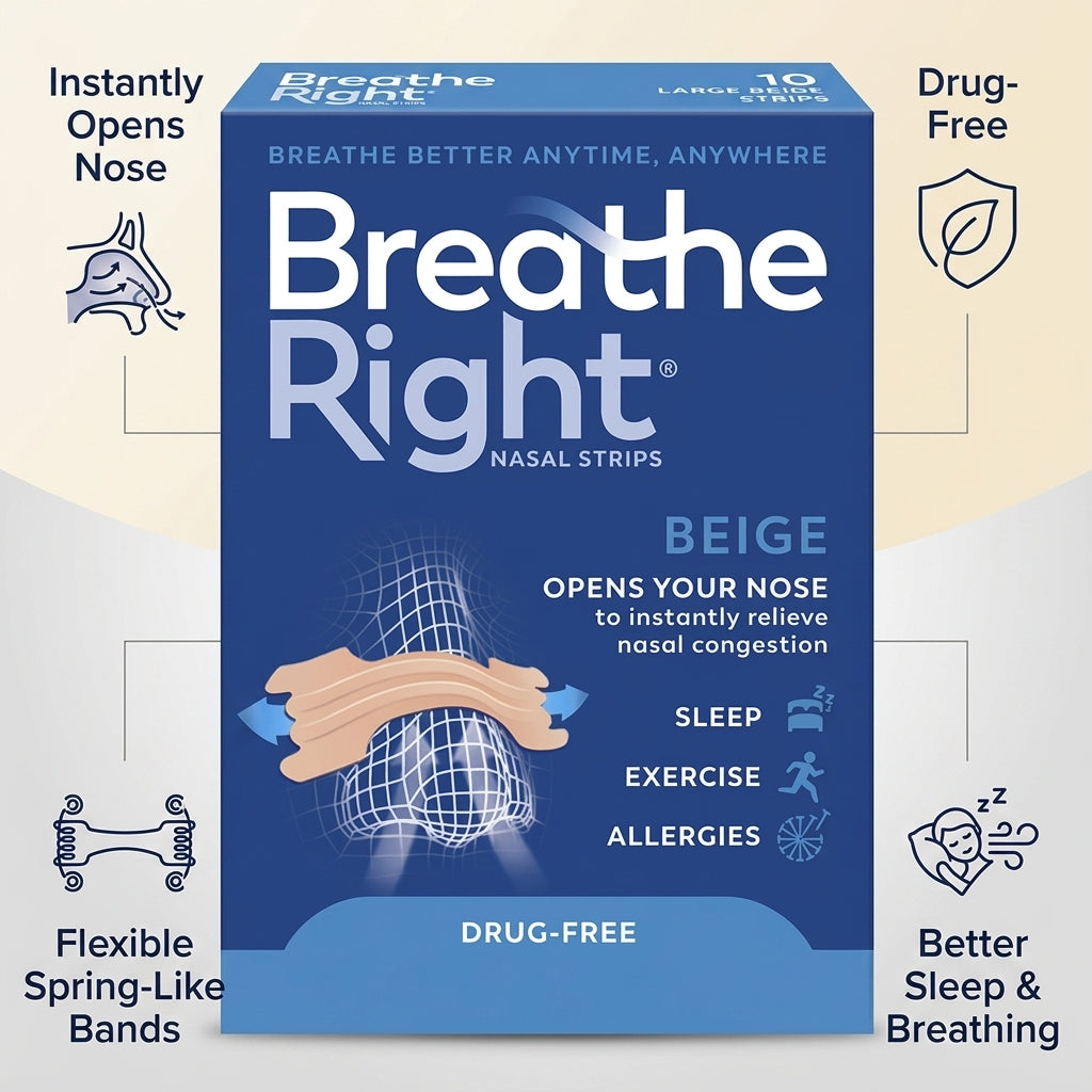 Breathe Right Original Nasal Strips 10 Strips