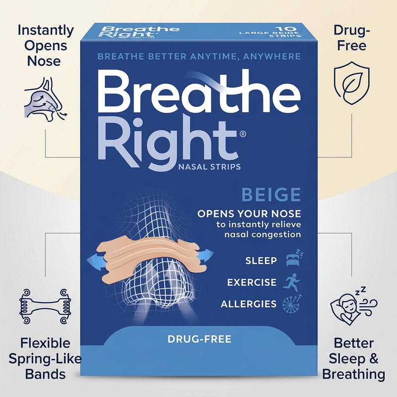 Breathe Right Original Nasal Strips 10 Strips