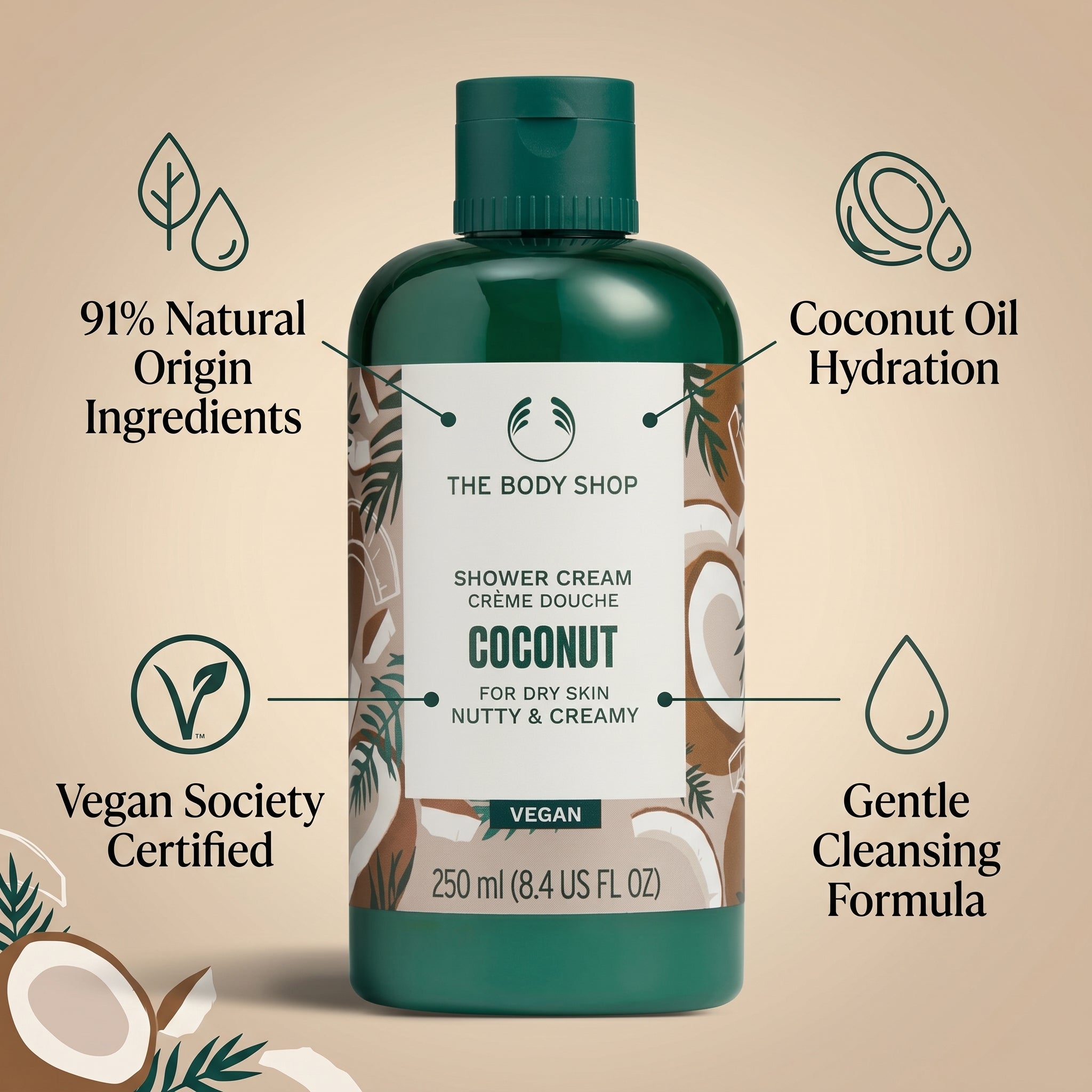 The Body Shop Cocounut Shower Cream250ml
