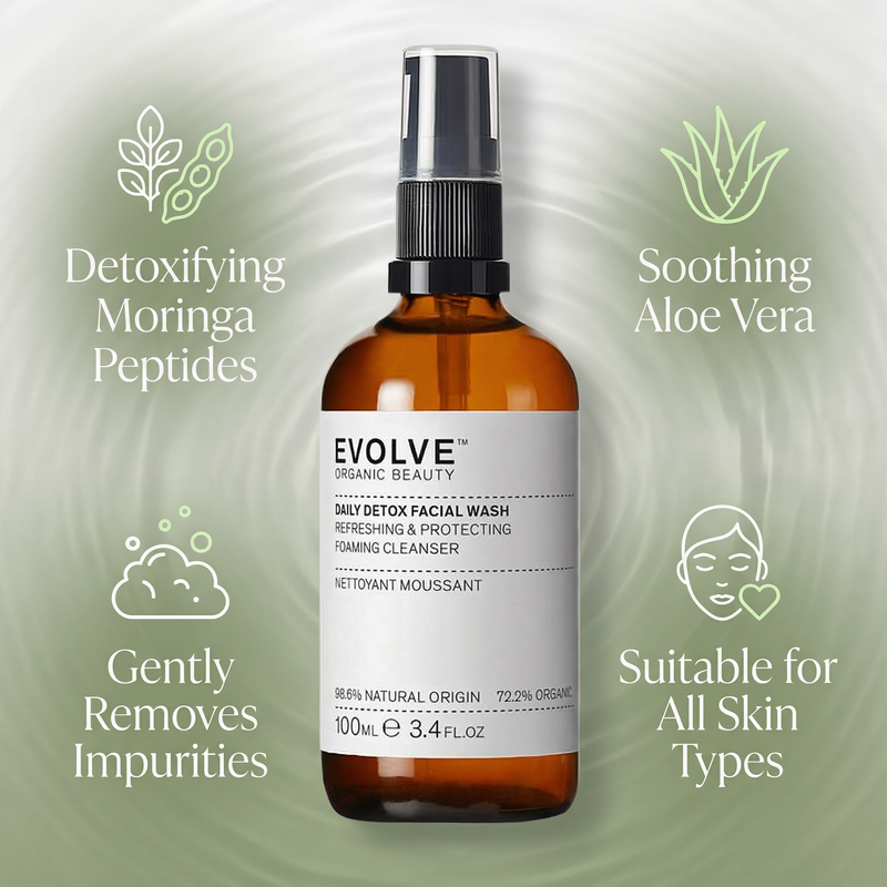 Daily Detox Facial Wash with Aloe Vera and Moringa Peptides