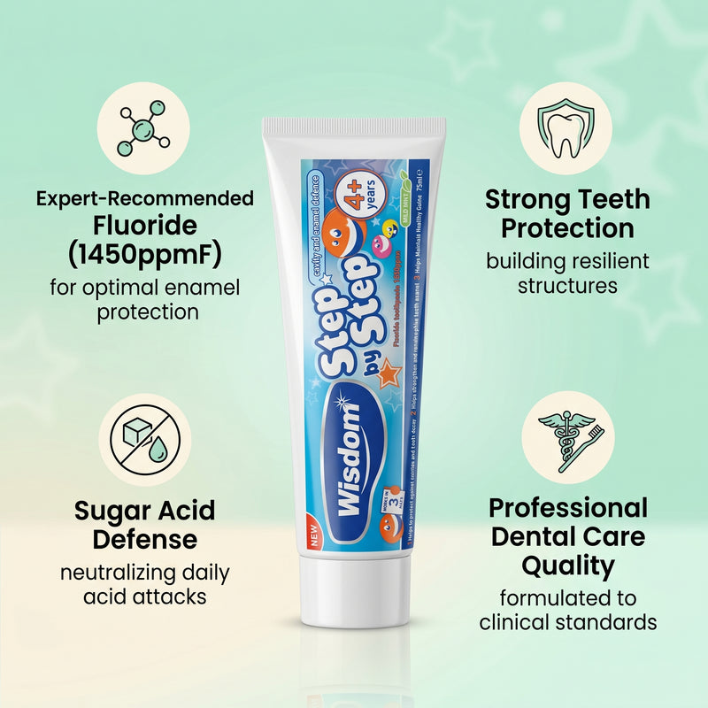 Wisdom Step By Step 4+ Toothpaste 75ml