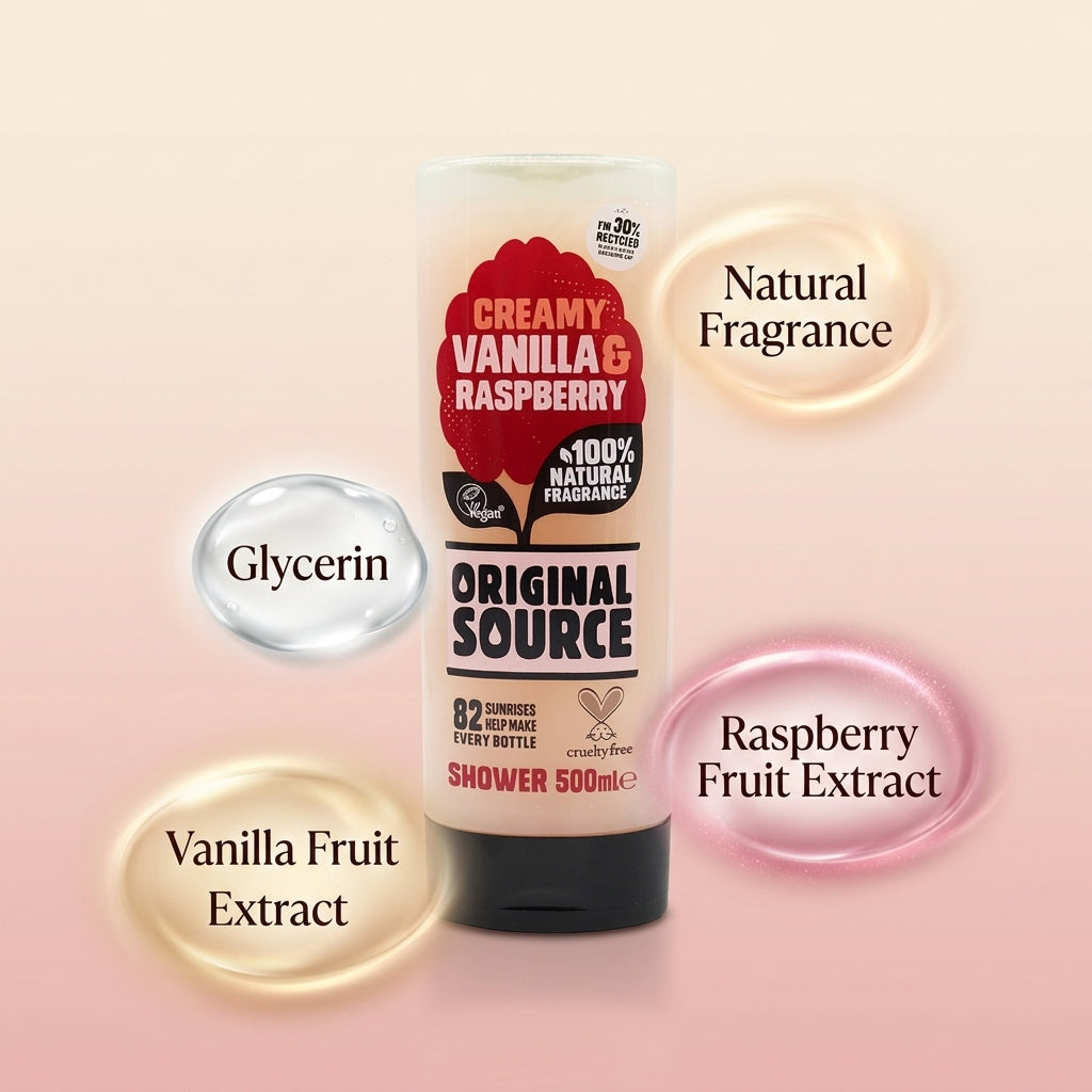 Original Source Vanilla & Raspberry Shower Gel 500ml