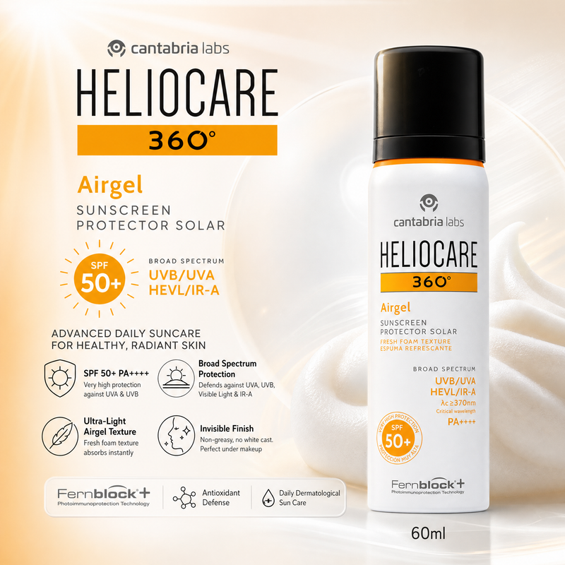 Heliocare 360 Airgel Sunscreen Protector Solar SPF 50+PA++++ 60ml