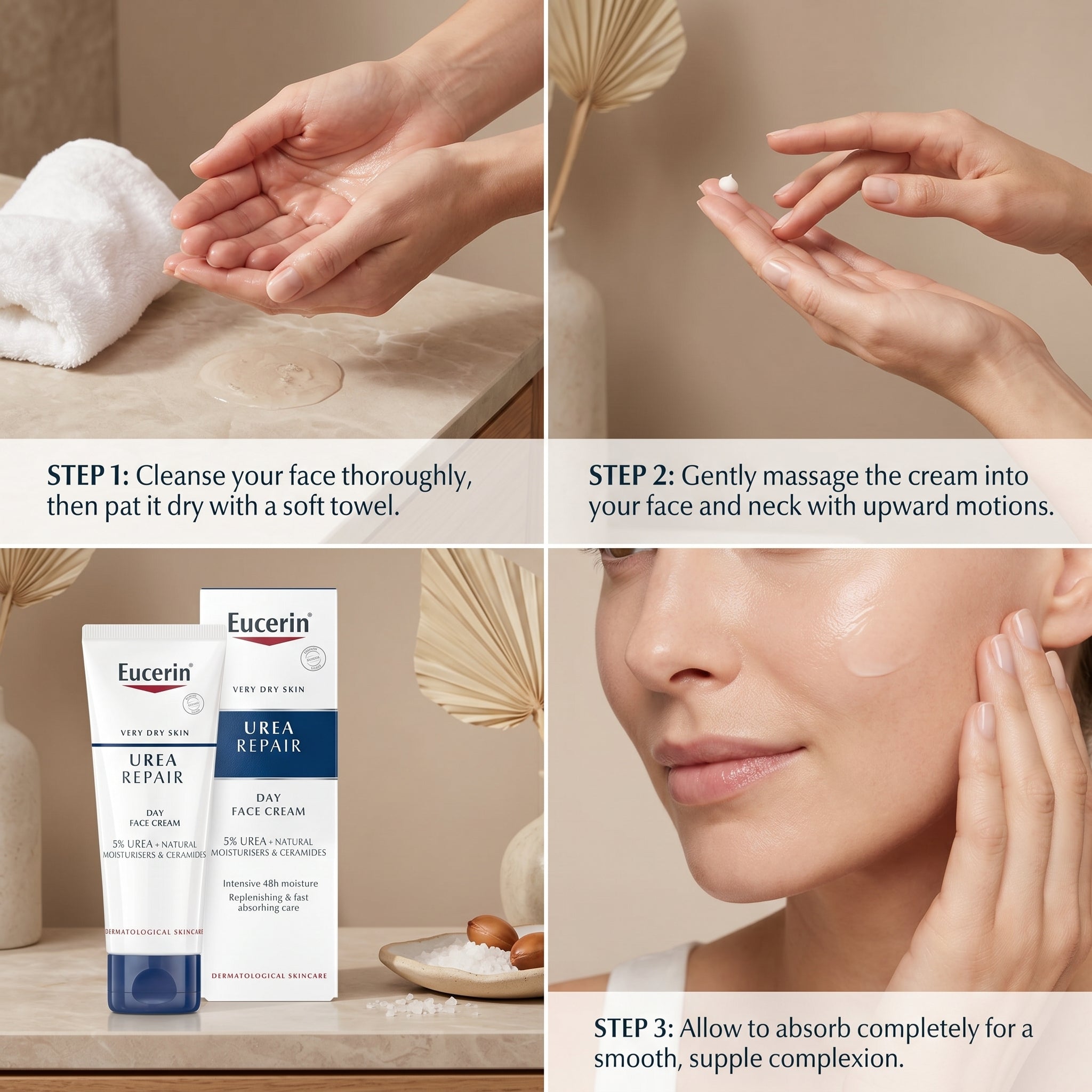 Eucerin Urea Repair Face Cream 5% Urea + moisturisers & Ceramides 50ml