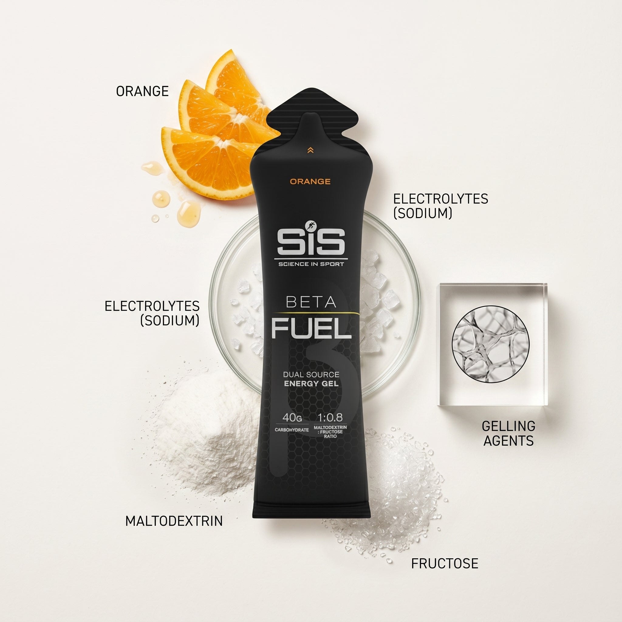 Science In Sport Beta Fuel Orange Energy Gel 40g