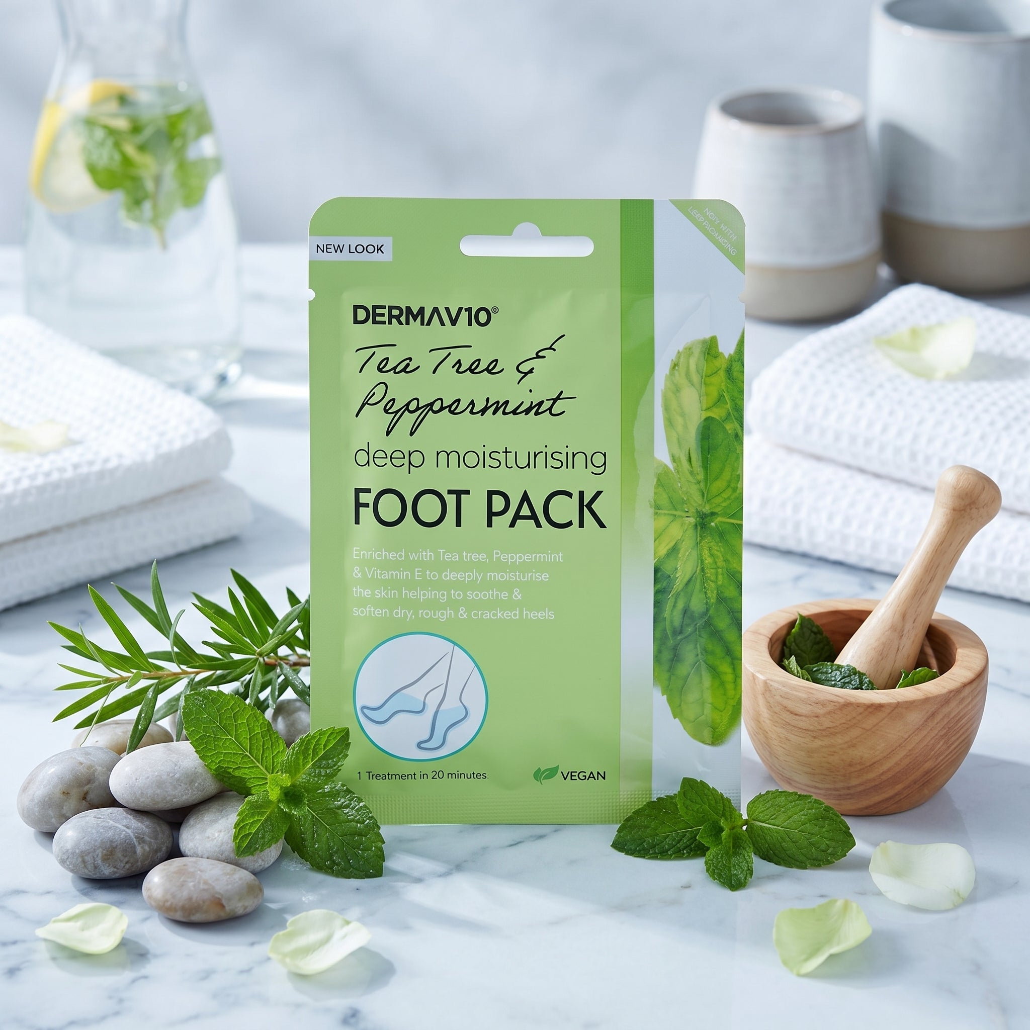 Dermav10 Deep Moisturising Tea Tree & Peppermint Foot