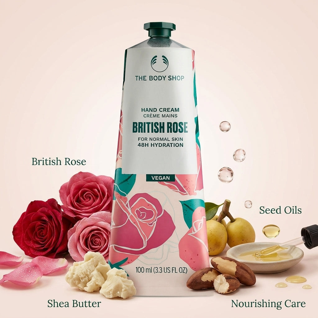 The Body Shop British Rose Hand Cream 100ml