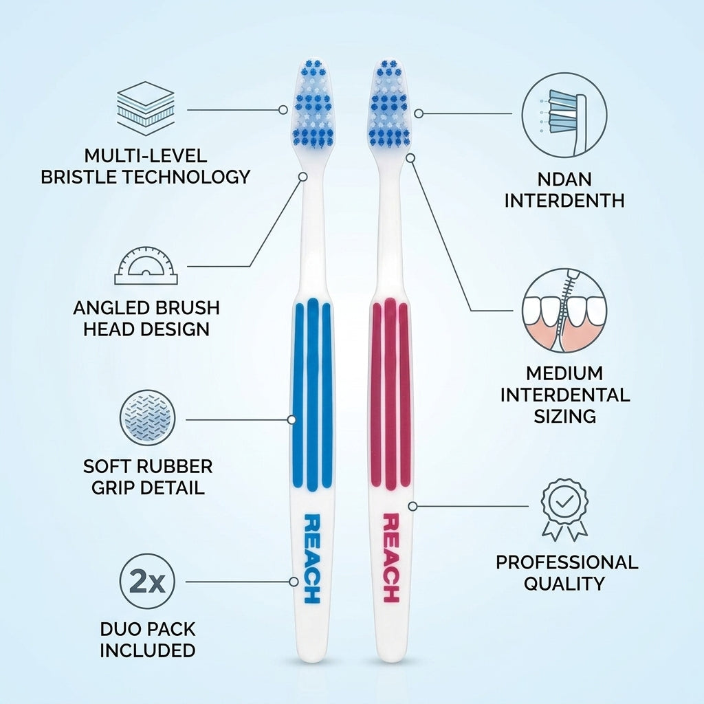 Reach Interdental Medium Duo Toothbrush 2g