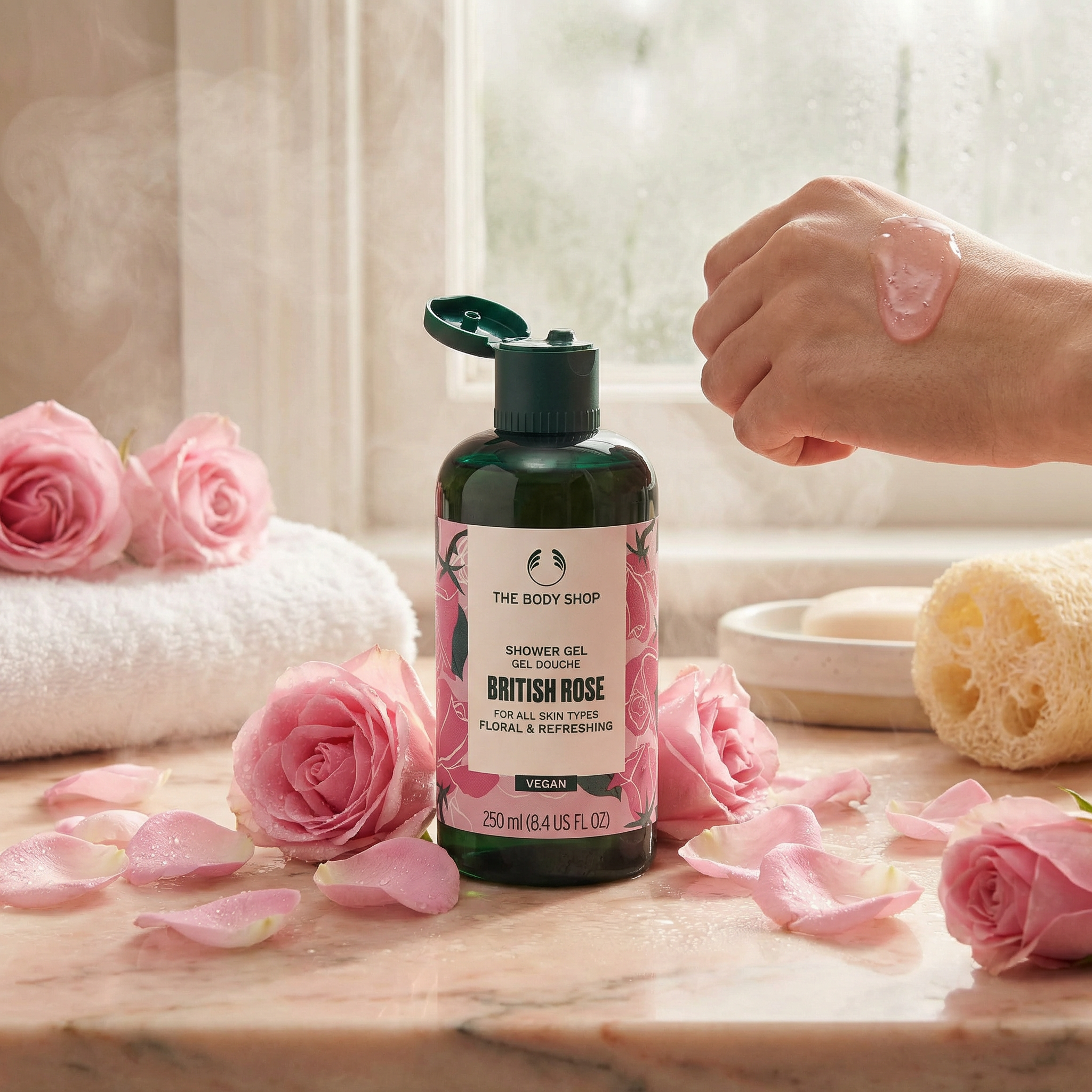 The Body Shop British Rose Shower Gel (1x 250ml)