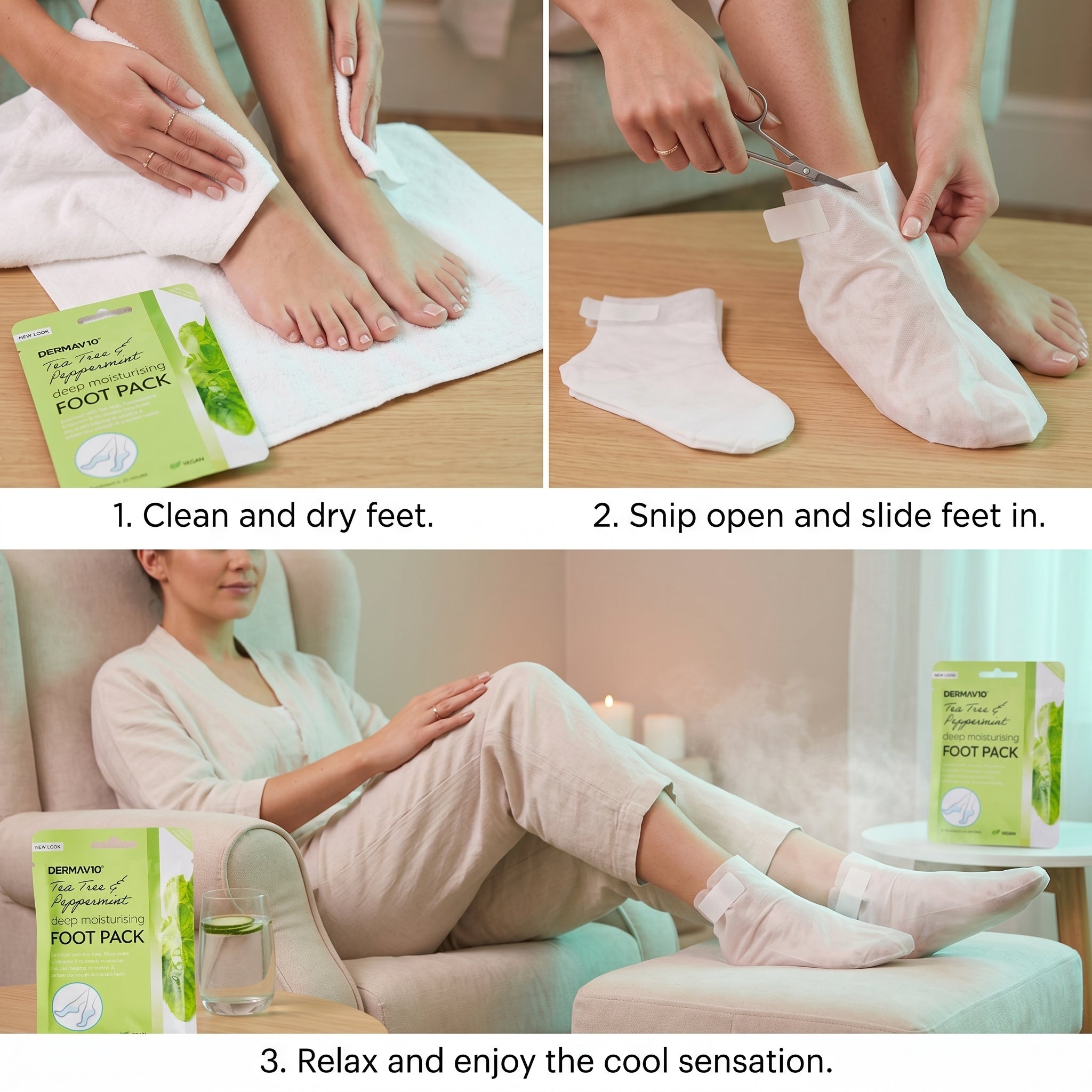 Dermav10 Deep Moisturising Tea Tree & Peppermint Foot