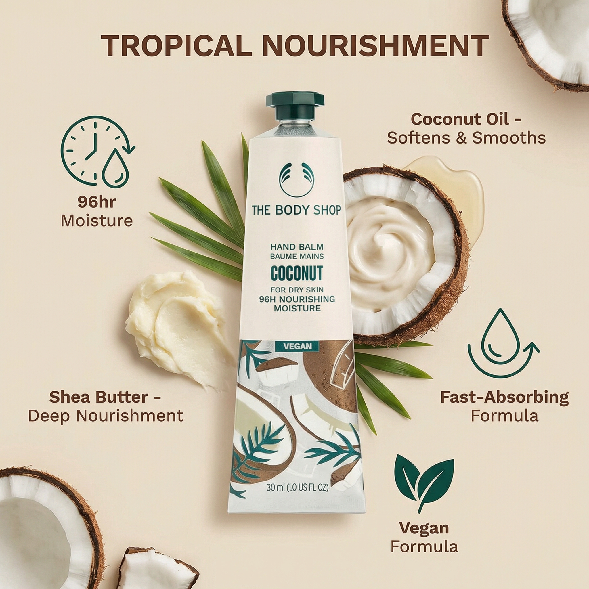 The Body Shop Coconut Hand Cream 30ml
