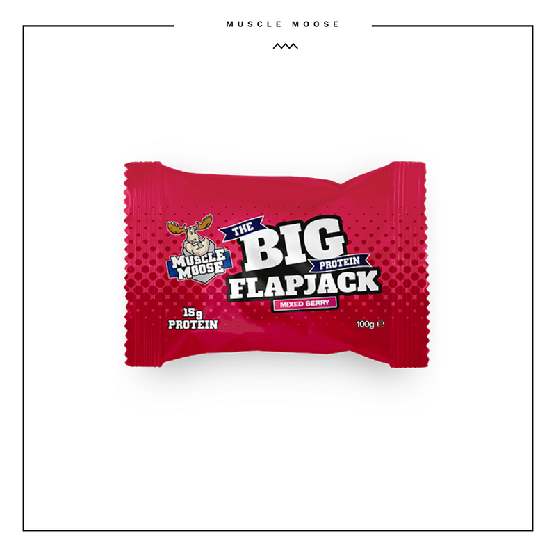 Muscle Moose Big Protein Flapjack Mixed Berry 100g