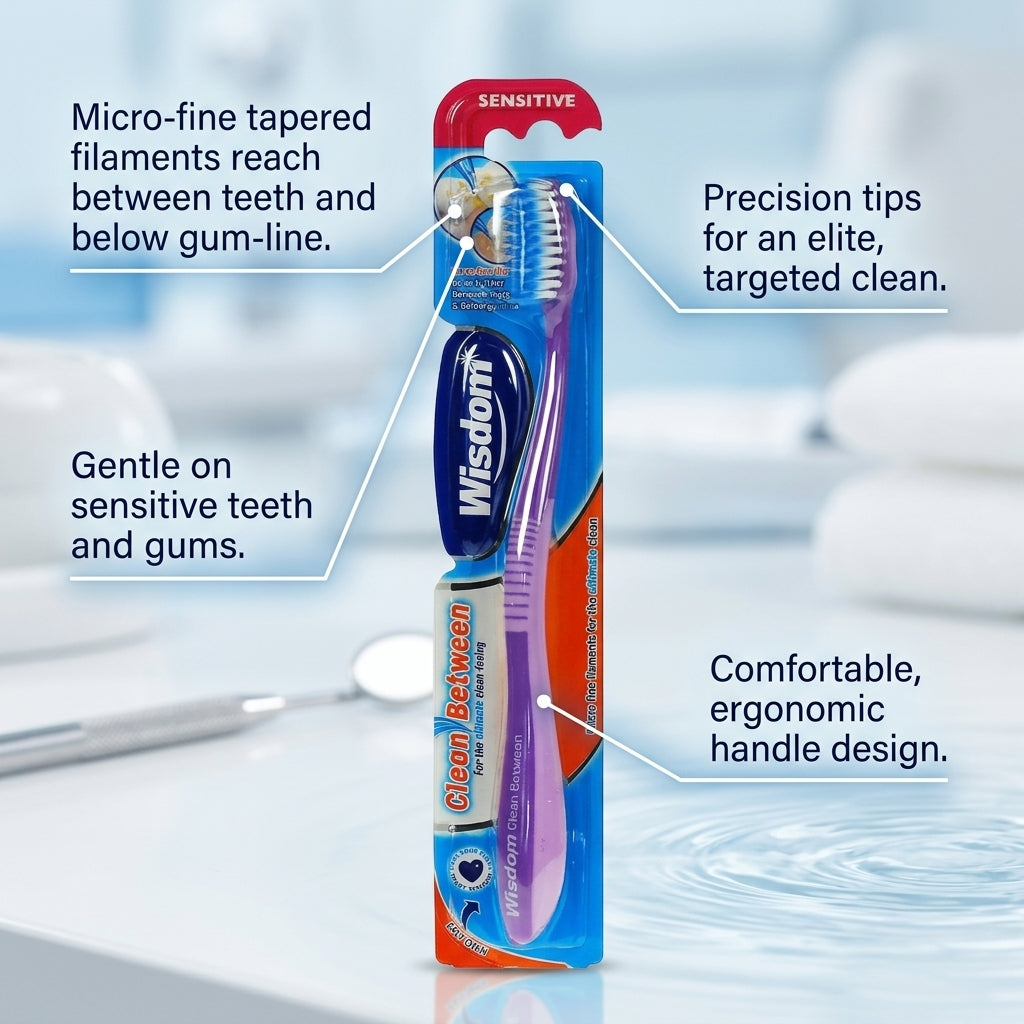 Wisdom Clean Between Sensitive Toothbrush 1pc