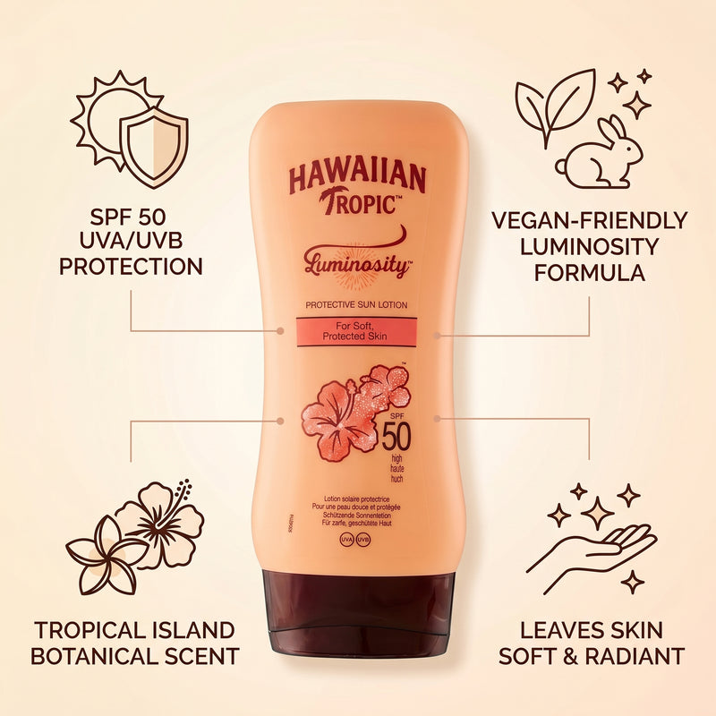 Hawaiian Tropic Luminosity Sun Lotion SPF 50 180ml