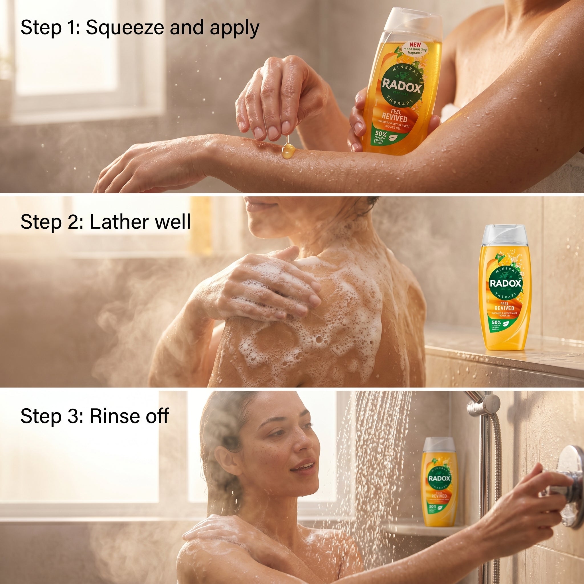 Radox Shower Gel 225ml Feel Revived
