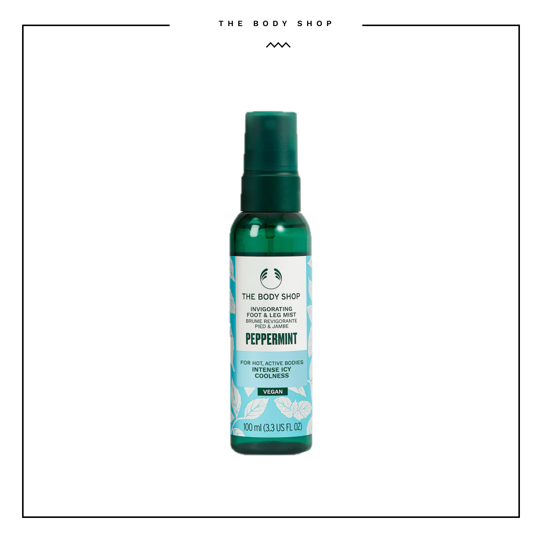 The Body Shop Peppermint Invigorating Foot & Leg Mist Intense Icy Coolness 100ml