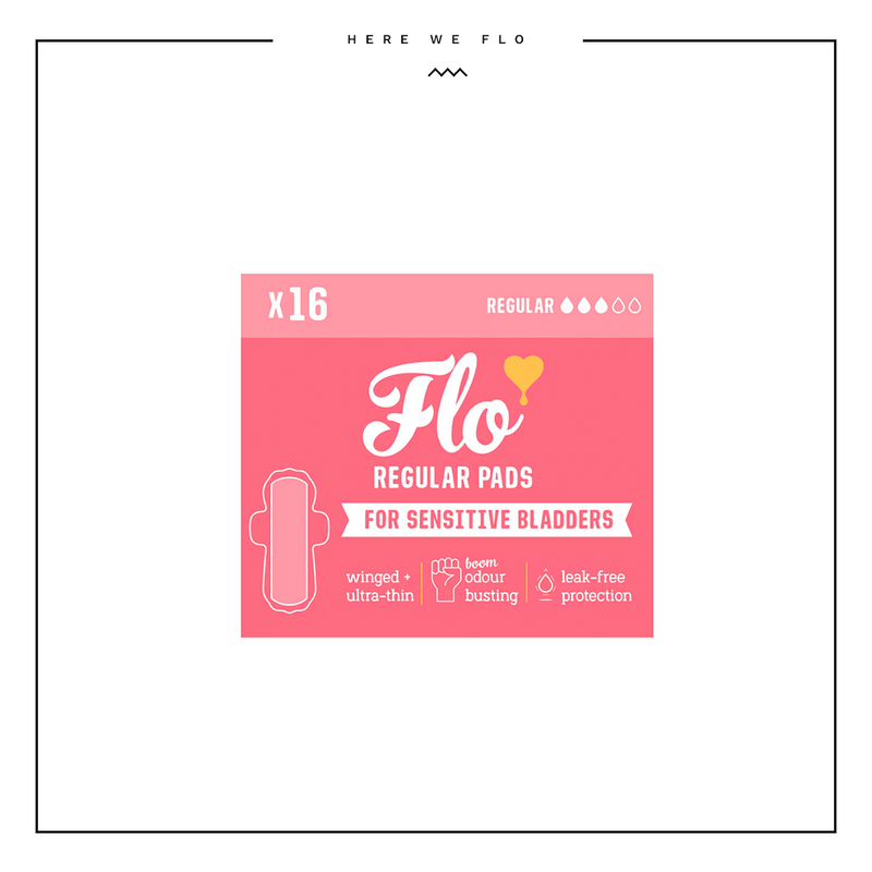 Flo Regular Pads for Sensetive Bladders 16 Winged Ultra-Thin