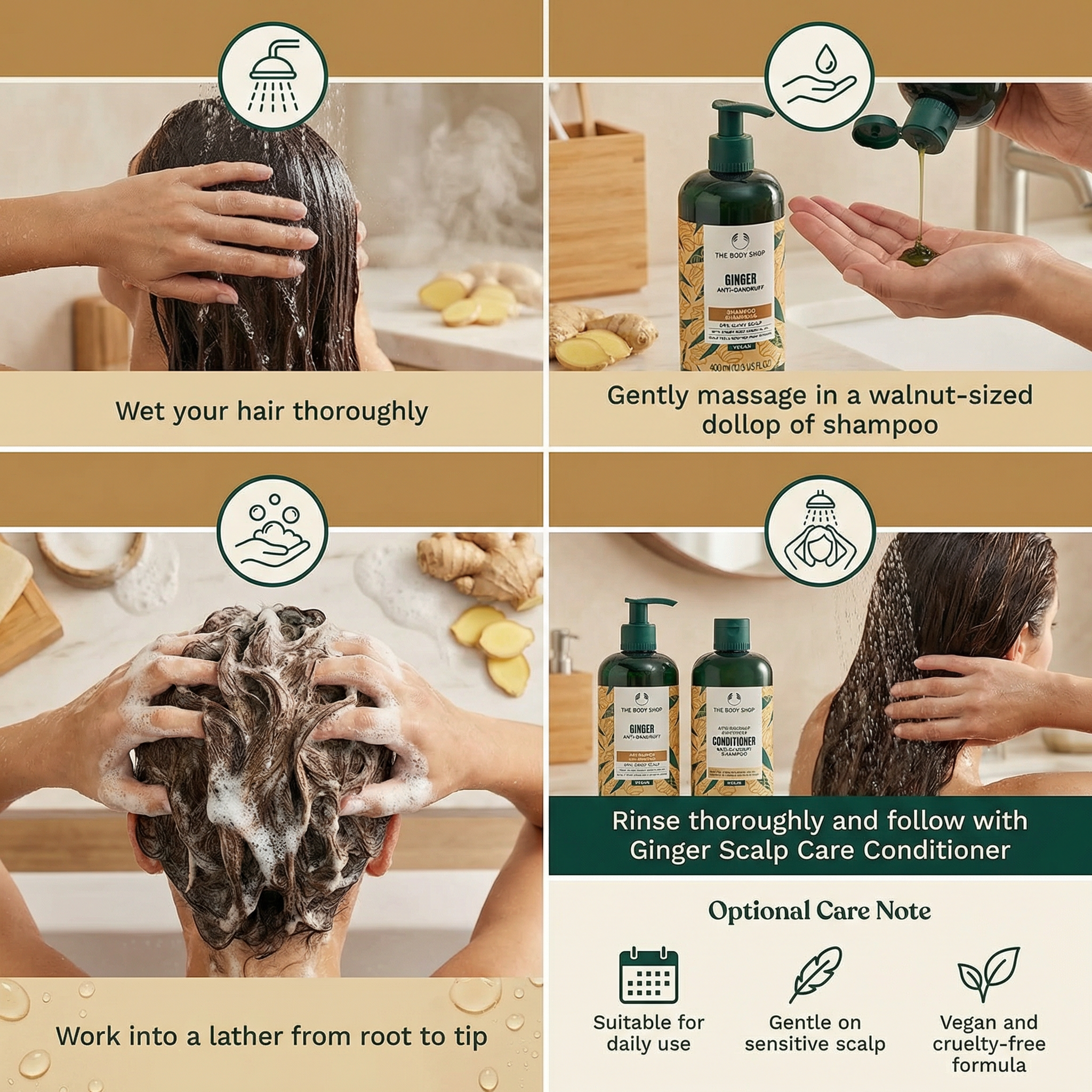 The Body Shop Ginger Anti-Dandruff Shampoo (1x 400ml)