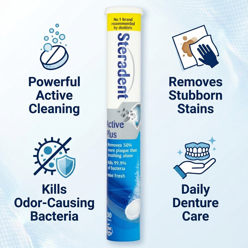 Steradent Active Plus 30Tablets