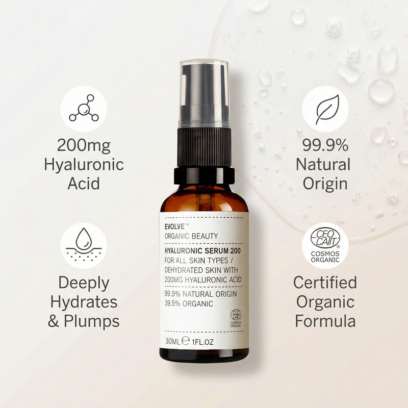 Evolve Organic Beauty Hyaluronic Serum 200 30ml