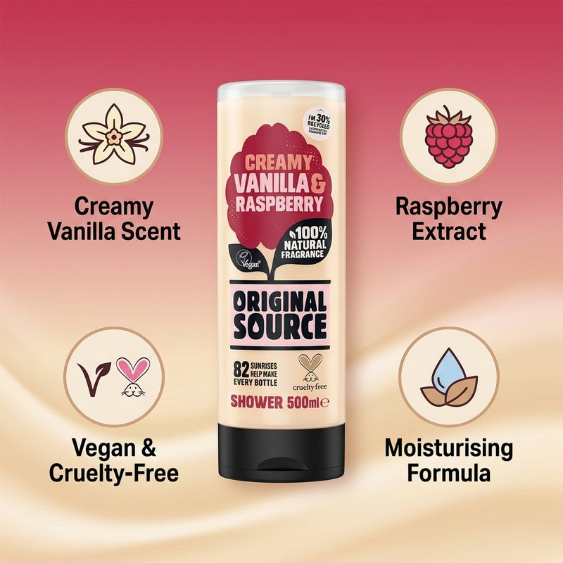 Original Source Vanilla & Raspberry Shower Gel 500ml