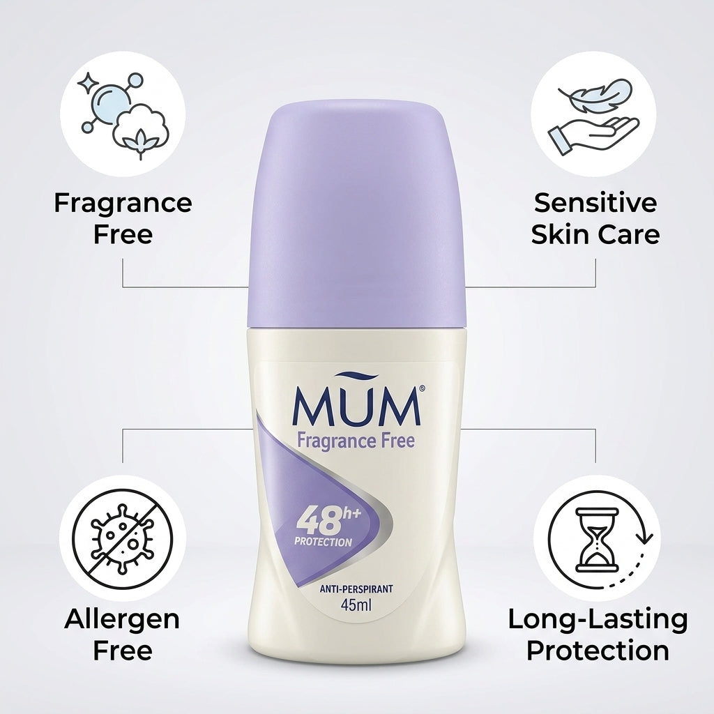 Mum Fragrance Free Anti-Perspirant Roll-On (45ml)