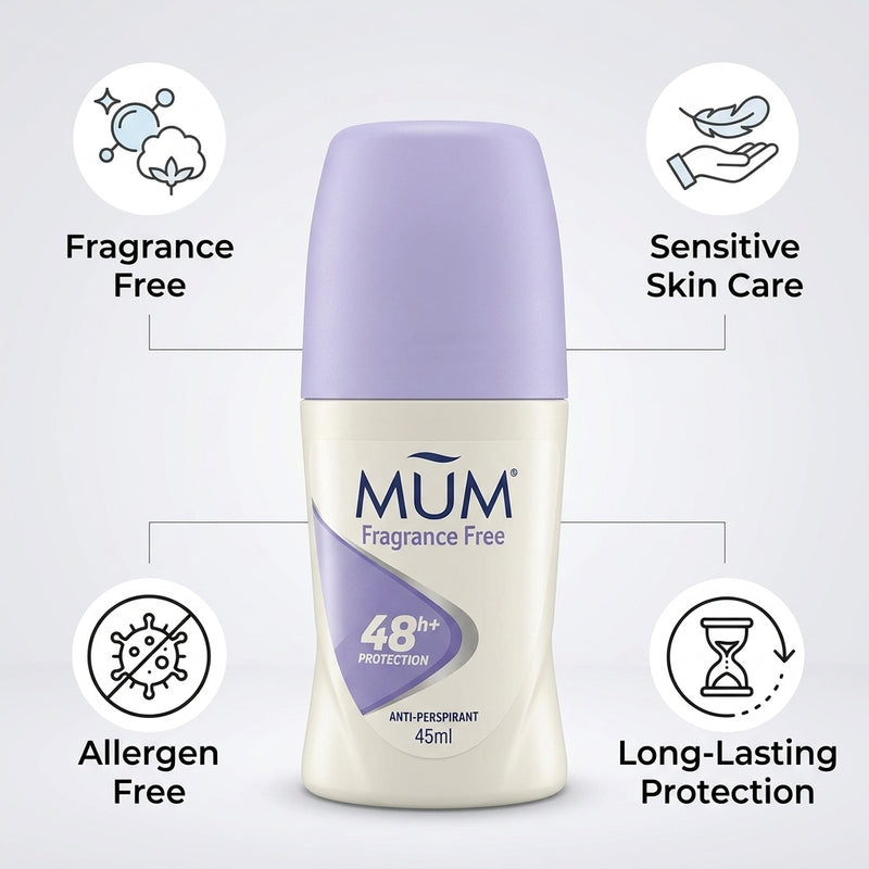 Mum Fragrance Free Anti-Perspirant Roll-On (45ml)