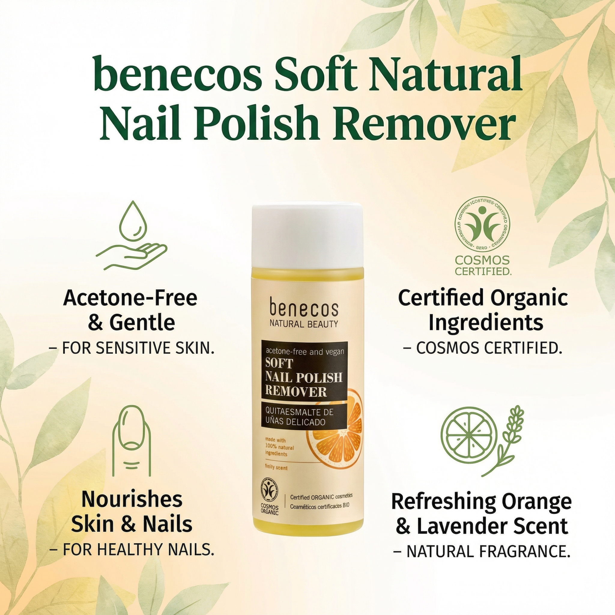 Benecos Natural Gentle Nail Polish Remover Organic 125ml