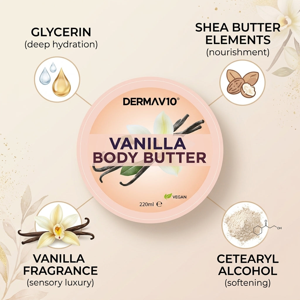 Derma V10 Body Butter Vanilla 220ml