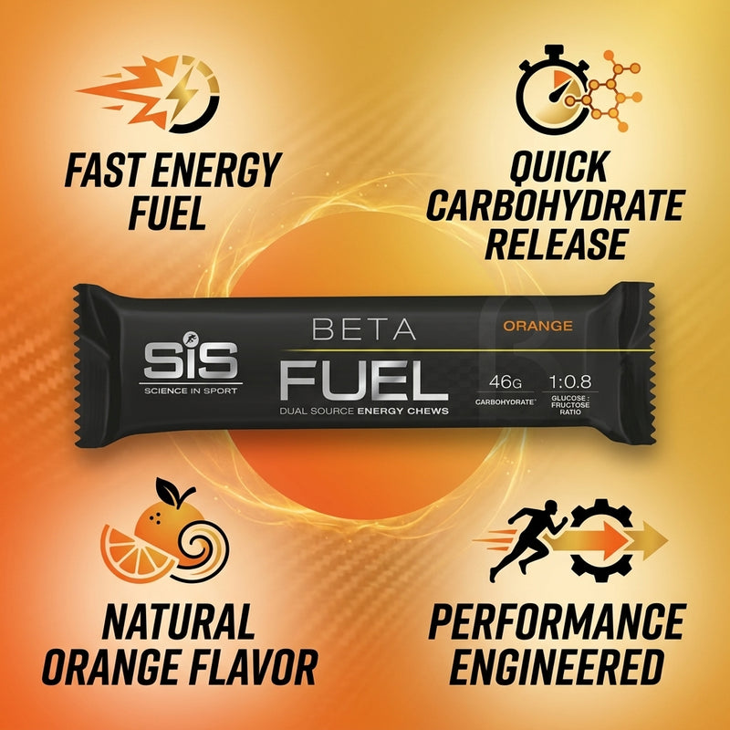 Science In Sport Beta Fuel Energy Chew Bar Orange 60g