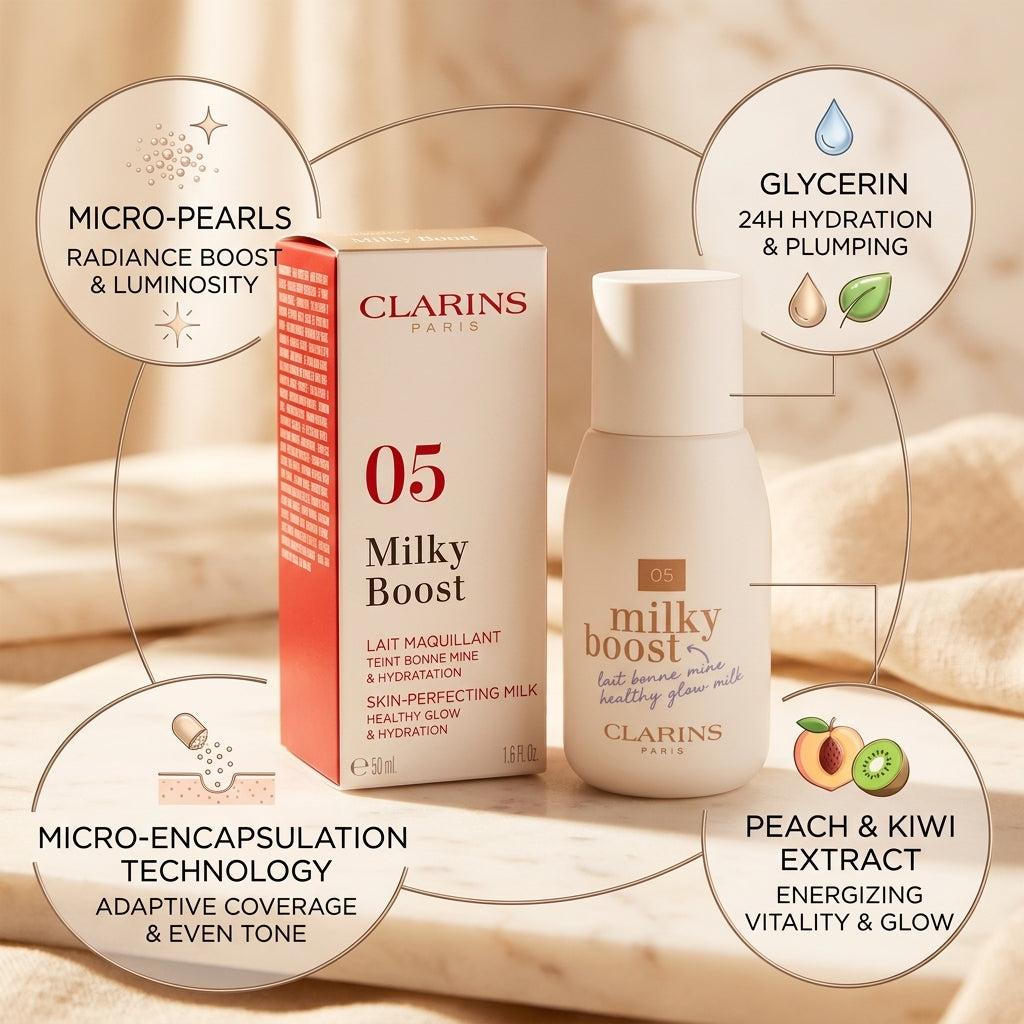 Clarins 05 Milky Sandalwood Boost Skin-Perfecting Milk 50ml