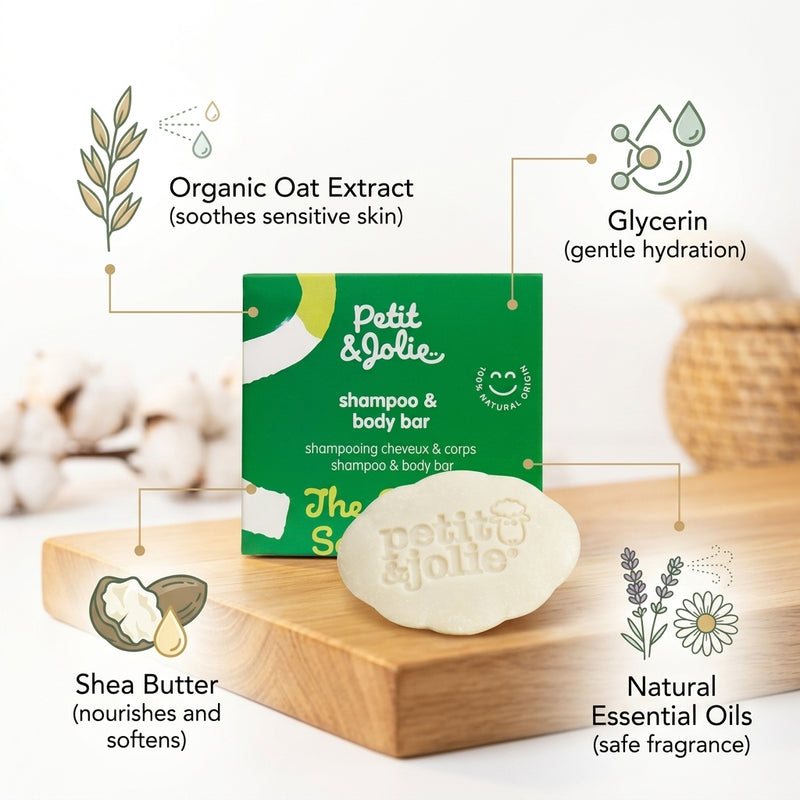 Petit & Jolie Baby Shampoo & Body Bar 65g