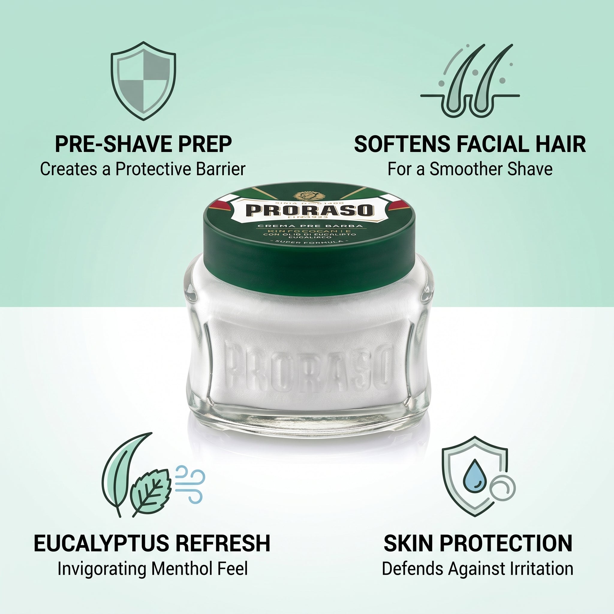 Proraso Refreshing Pre-Shave Cream With Eucalyptus Oil 100ml