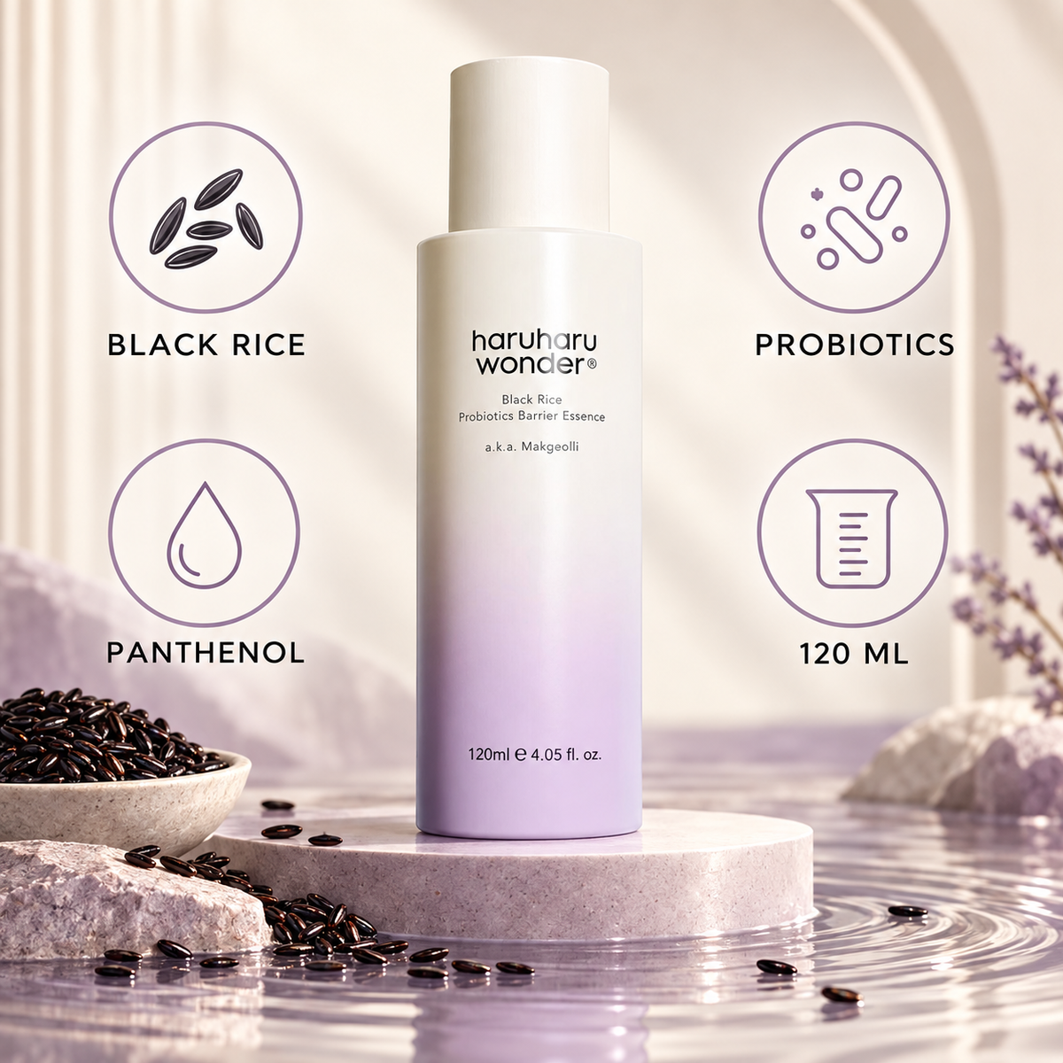 Haruharu Black Rice Probiotics Barrier Essence (120ml)