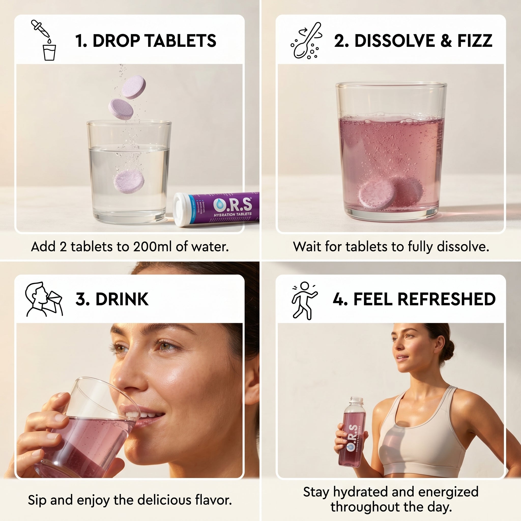 O.R.S. Hydration Tablets Blackcurrant 24 Tablets