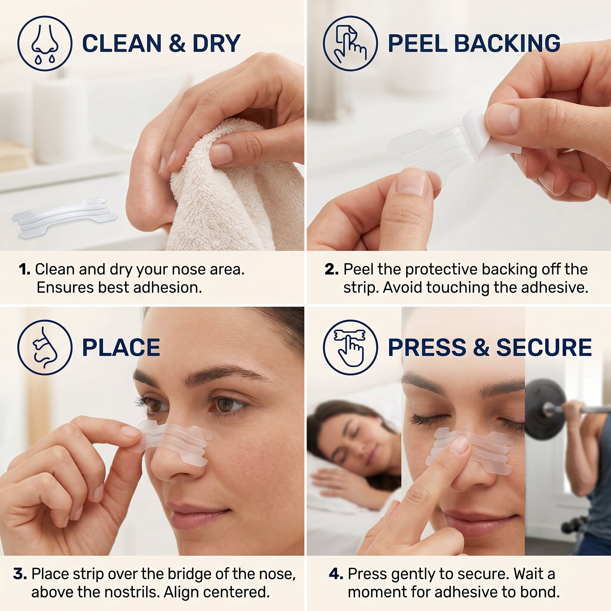 Breathe Right Nasal Strip Clear Large 10