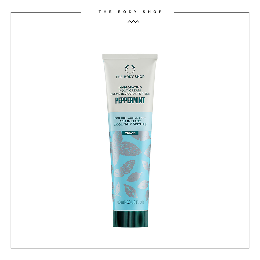 The Body Shop Peppermint Invigorating Foot Cream (1x 100ml), Cooling Foot Cream