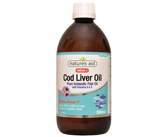 N/Aid Cod Liver Oil Liquid [500ml] Natures Aid