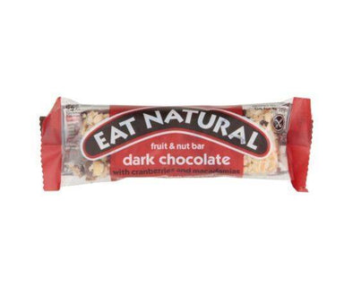 Eat Nat Dark Chocolate Coated Cran Macad Bar [45g x 12] Eat Natural