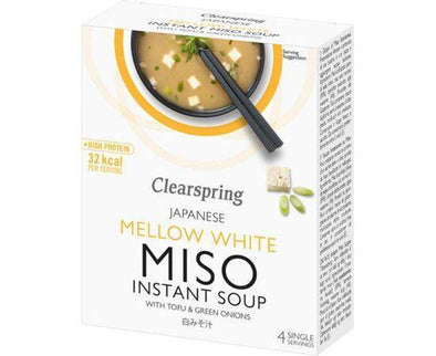 Clearspring Instant Miso Soup White W Tofu [(10g x 4)] Clearspring