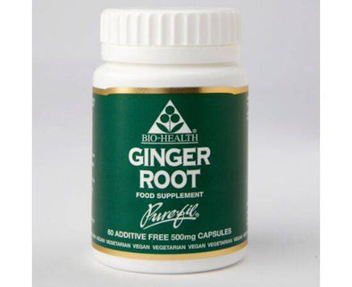Bio-Health Ginger Root 500mg Capsules [60s] BioHealth