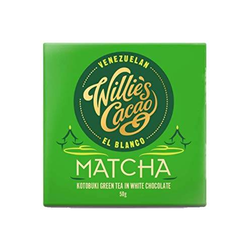 Willies Cacao Matcha Green Tea White Chocolate Bar 50g x 12