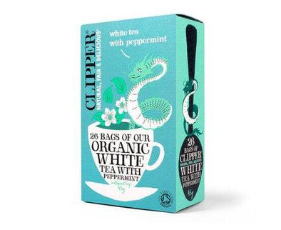 Clipper White Tea & Peppermint - Organic [26 Bags] Clipper