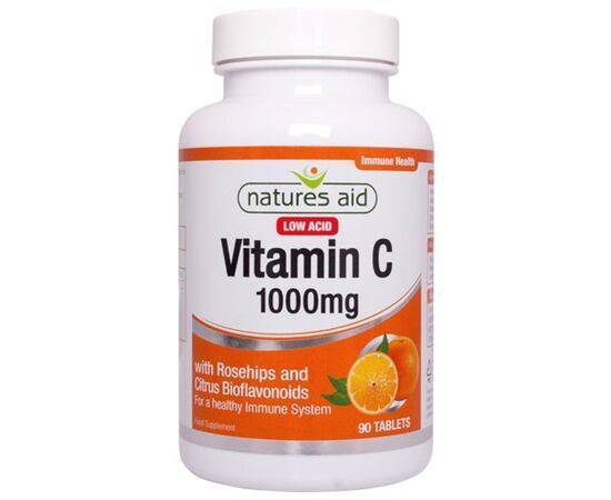 N/Aid Vitamin C 1000Mg Tablets - Low Acid [90s] Natures Aid