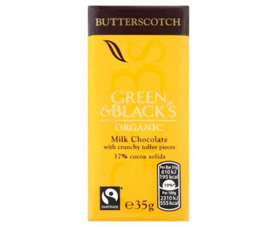 Green/Bl Milk ChocolateBar - Butterscotch [35g x 30]