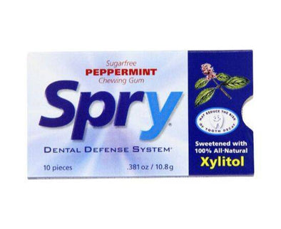 Spry Peppermint Gum With Xylitol [10 piece x 20] Spry