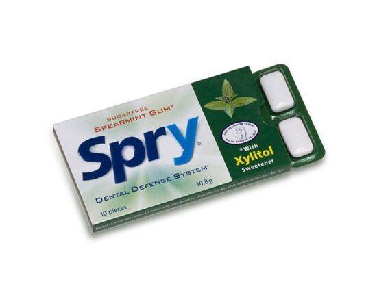Spry Spearmint Gum With Xylitol [10 piece x 20] Spry