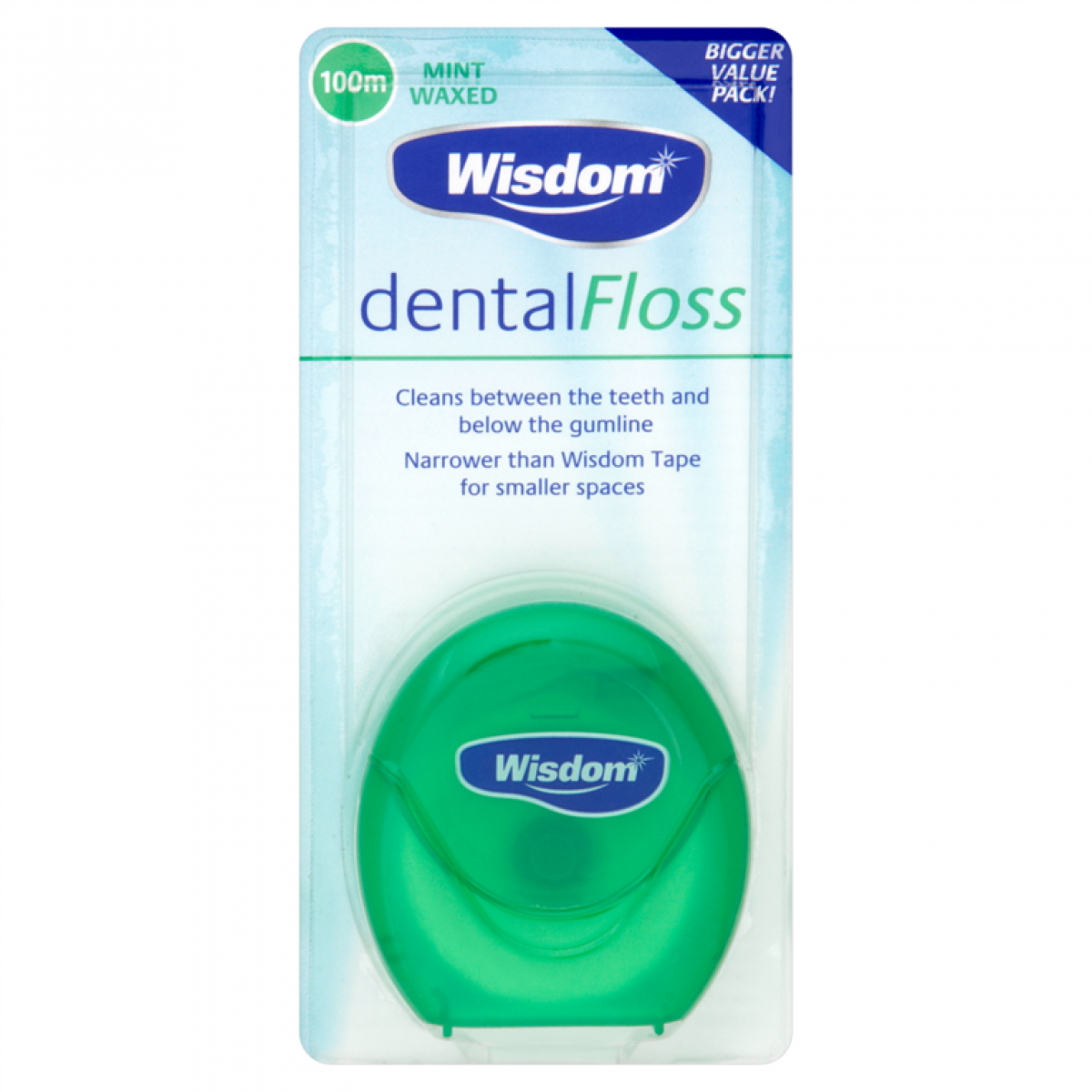 Wisdom Dental Floss Mint Waxed 100m