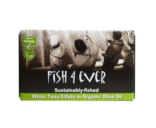 Fish 4 Ever White Tuna Fish In Organic Olive Oil [120g] Fish 4 Ever