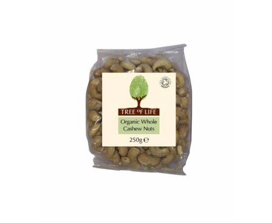 Tree Of Life Organic Cashew Nuts - Whole [250g x 6] Tree Of Life